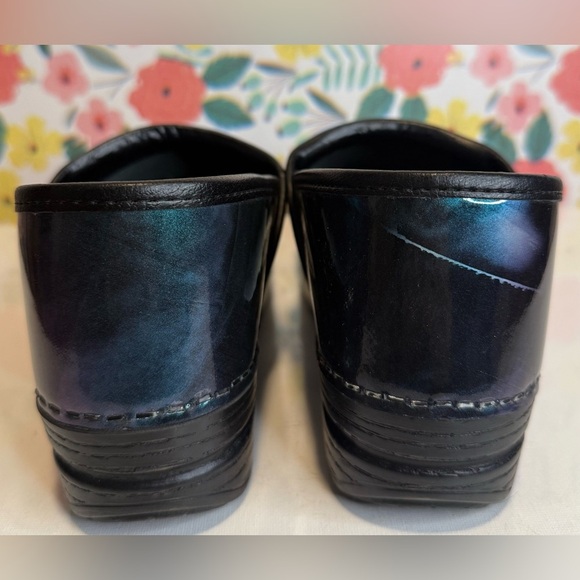 Dansko Professional Clog Petrol Patent Leather Iridescent EU 38 / Women’s US 7.5 - Picture 4 of 7